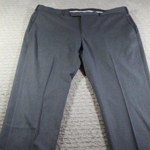 Perry Ellis Portfolio Men's 38x32 Grey Flat Front Slacks